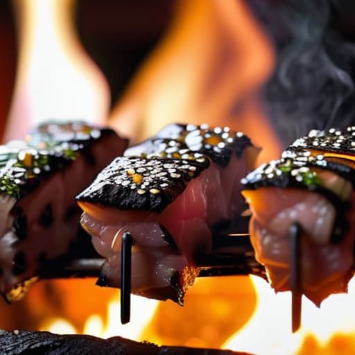 Traditional Japanese Kushiyaki Methods and the Binchotan Charcoal Benefits.