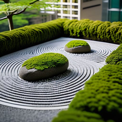 Traditional garden integration in modern cities.