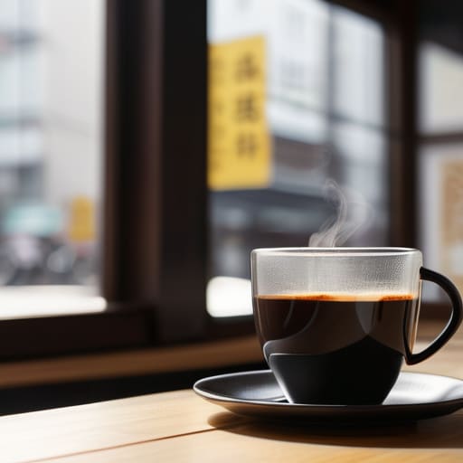 Enjoying The Last Sip in Tokyo cafe.