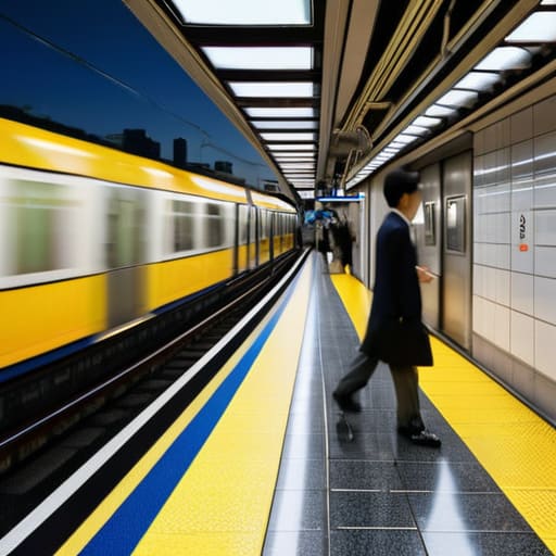 Navigating the busy Tokyo subway system.