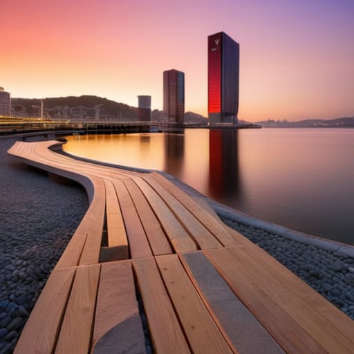 Kobe Waterfront Views and the Meriken Park Landscape