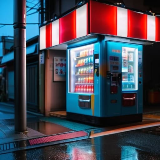 Colorful Japan vending machines in city streets.