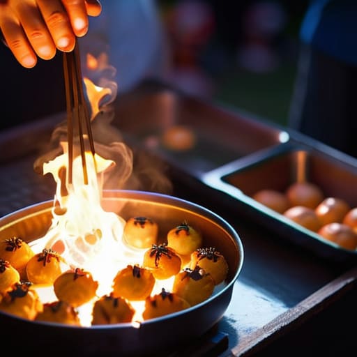 The Steam and Sizzle of Takoyaki and Yakisoba Stalls